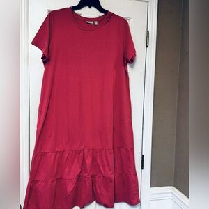 LOGO by Lori Goldstein Dusty Rose Midi Dress
